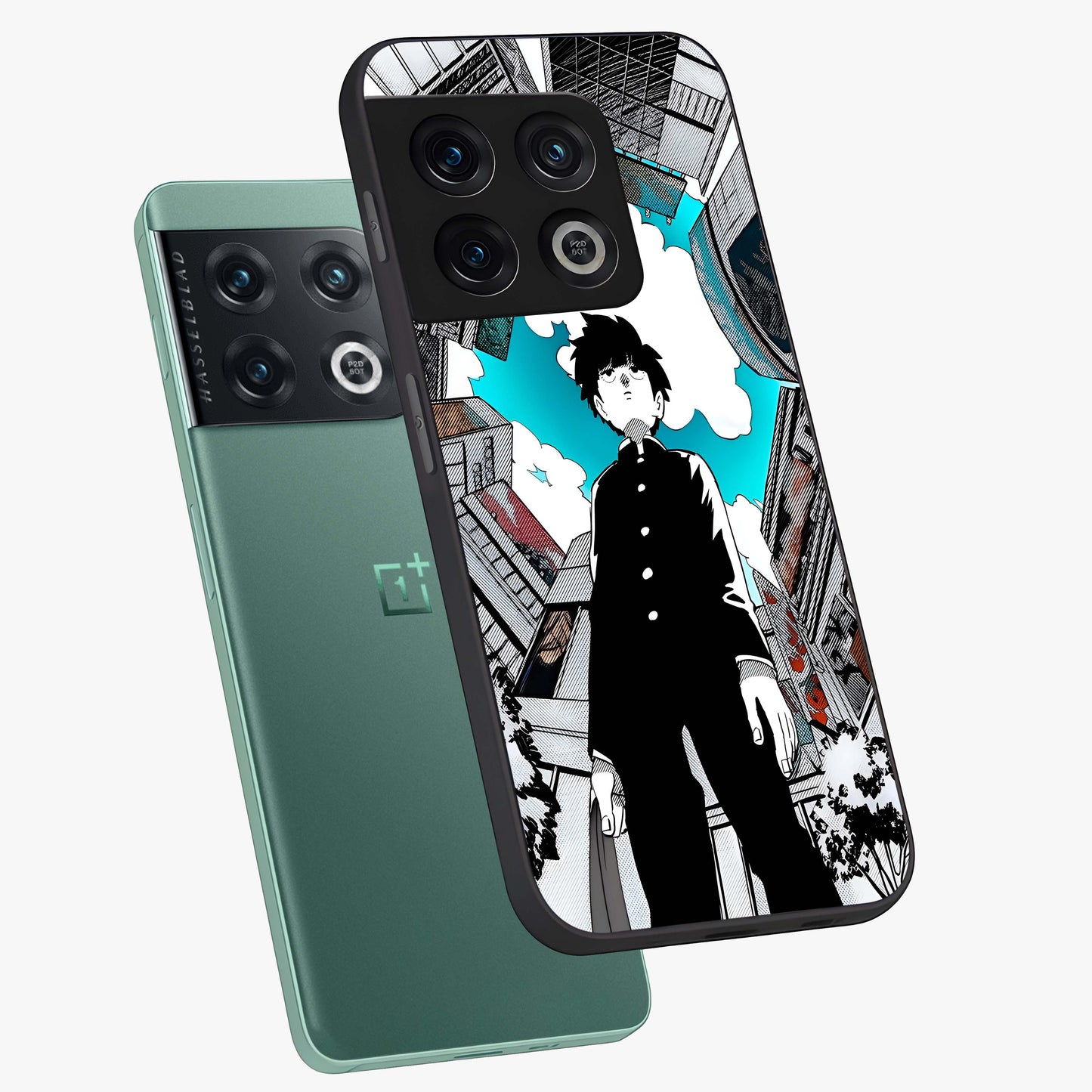 Silent Psychic Awakening Glass Case displayed in angled mockup highlighting spiritual awakening design with cosmic aesthetic.