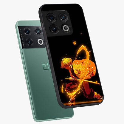 Thunder Flame Execution Glass Case displayed in angled mockup highlighting dramatic fire themed design with intense fantasy aesthetic.