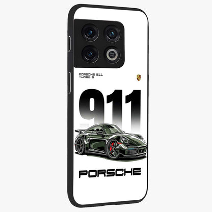 911 Turbo Dominance Glass Case upright perspective showcasing powerful racing design and modern automotive aesthetic.