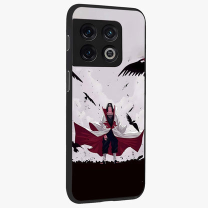 Crimson Crow Ascension Glass Case upright view showcasing dramatic crow artwork with bold gothic theme.