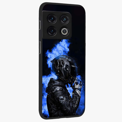 Cyber Sentinel Protocol Glass Case upright view showcasing advanced cyber sentinel artwork with futuristic tech theme.