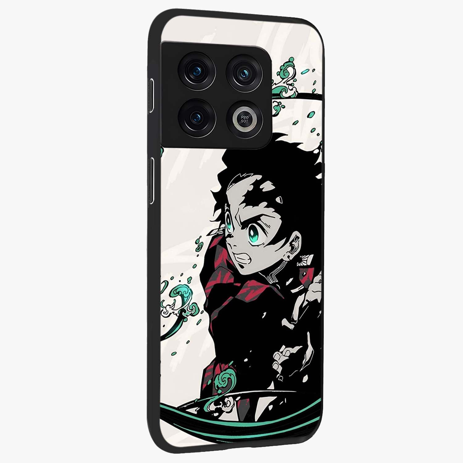 Demon Slayer Glass Case upright view showcasing powerful anime artwork with intense warrior theme.
