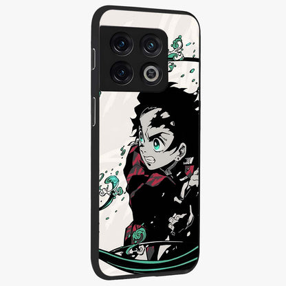 Demon Slayer Glass Case upright view showcasing powerful anime artwork with intense warrior theme.