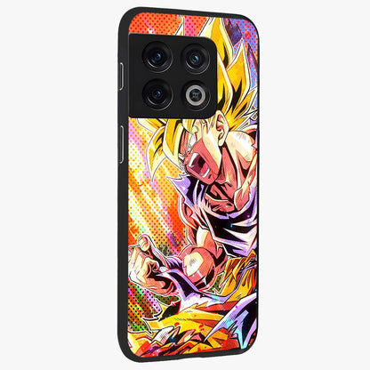 Firing Goku Glass Case upright view showcasing energetic anime artwork with bold warrior theme.