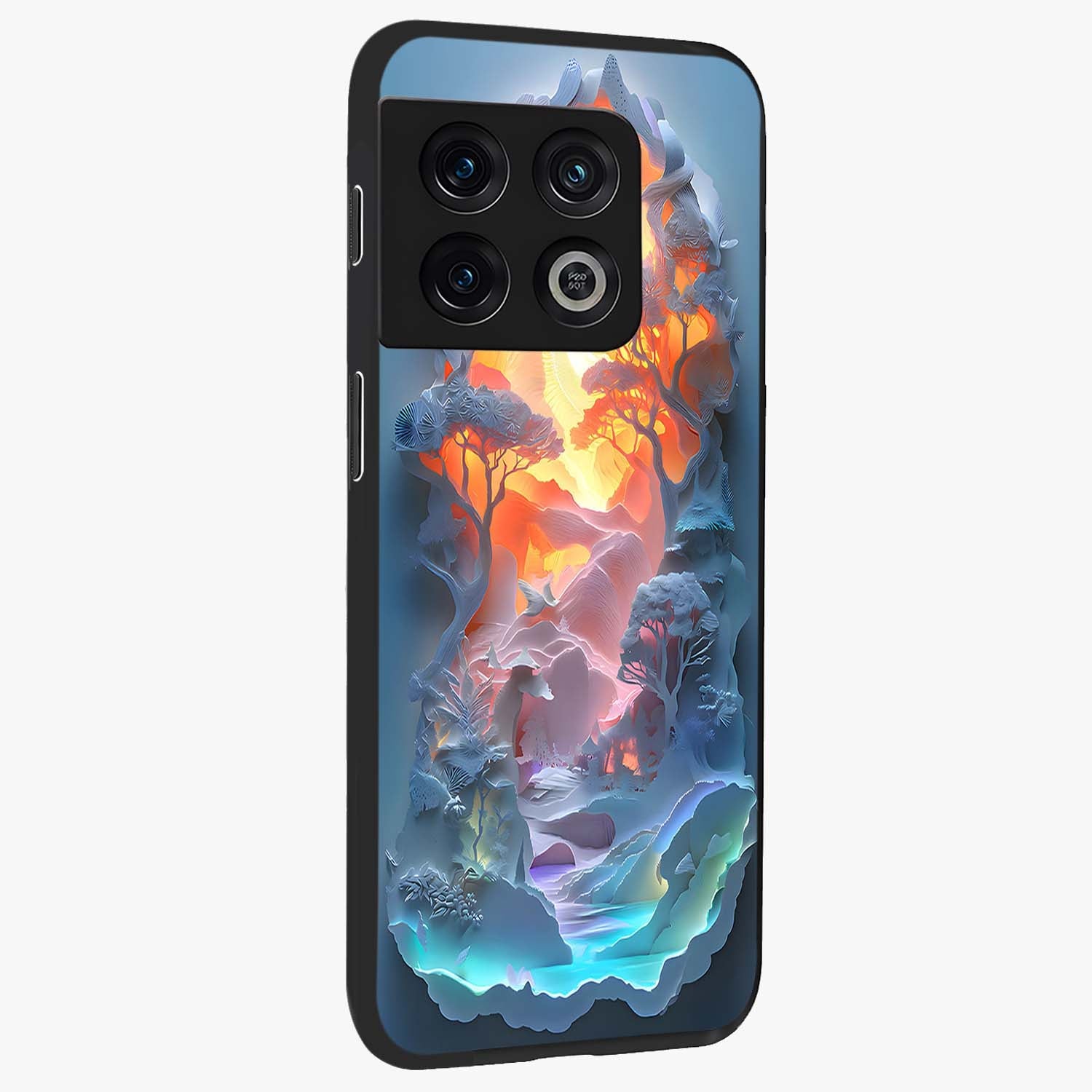 Glow Forest Portal Glass Case upright view showcasing enchanted forest portal artwork with fantasy nature theme.