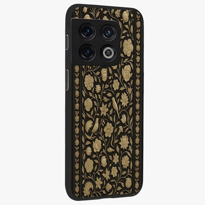 Golden Evil Eye Mandala Glass Case upright view showcasing decorative evil eye mandala artwork with spiritual aesthetic style.