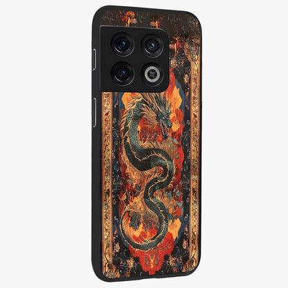 Inferno Dragon Soul Glass Case upright view showcasing intense dragon artwork with fantasy fire theme.