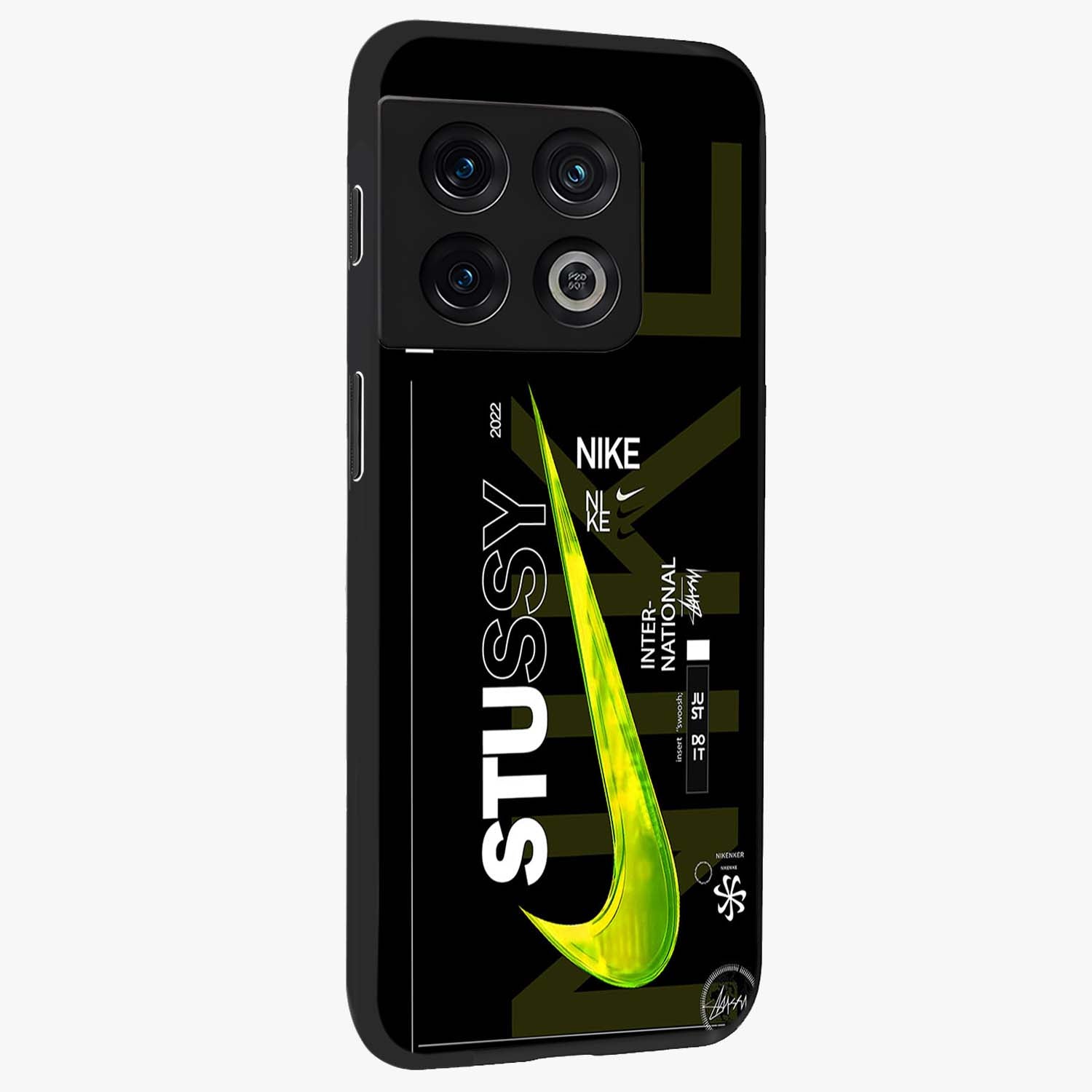 Neon Street Edition Glass Case upright view showcasing colorful neon artwork with modern street culture theme.