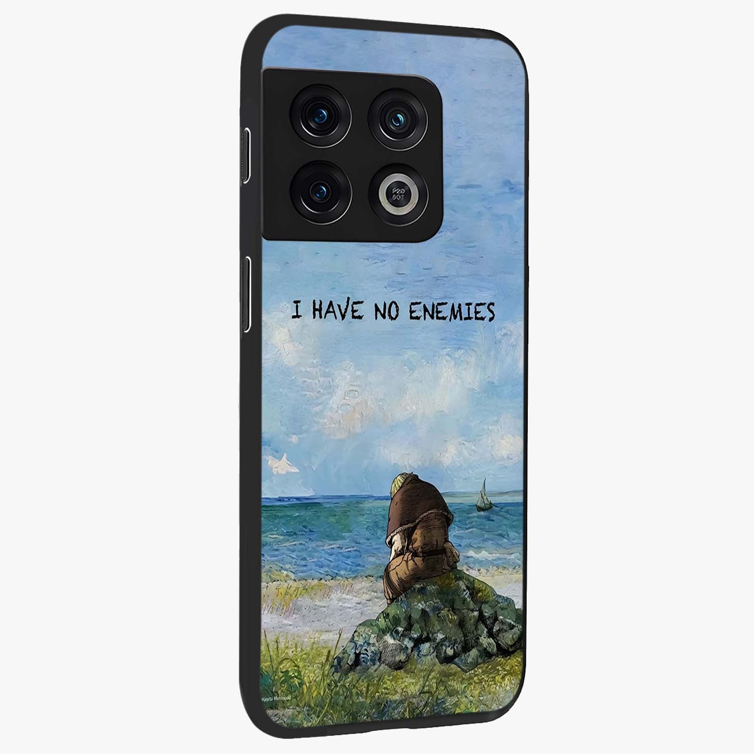 Peace Beyond War Glass Case upright view showcasing powerful peace symbol artwork with inspirational theme.