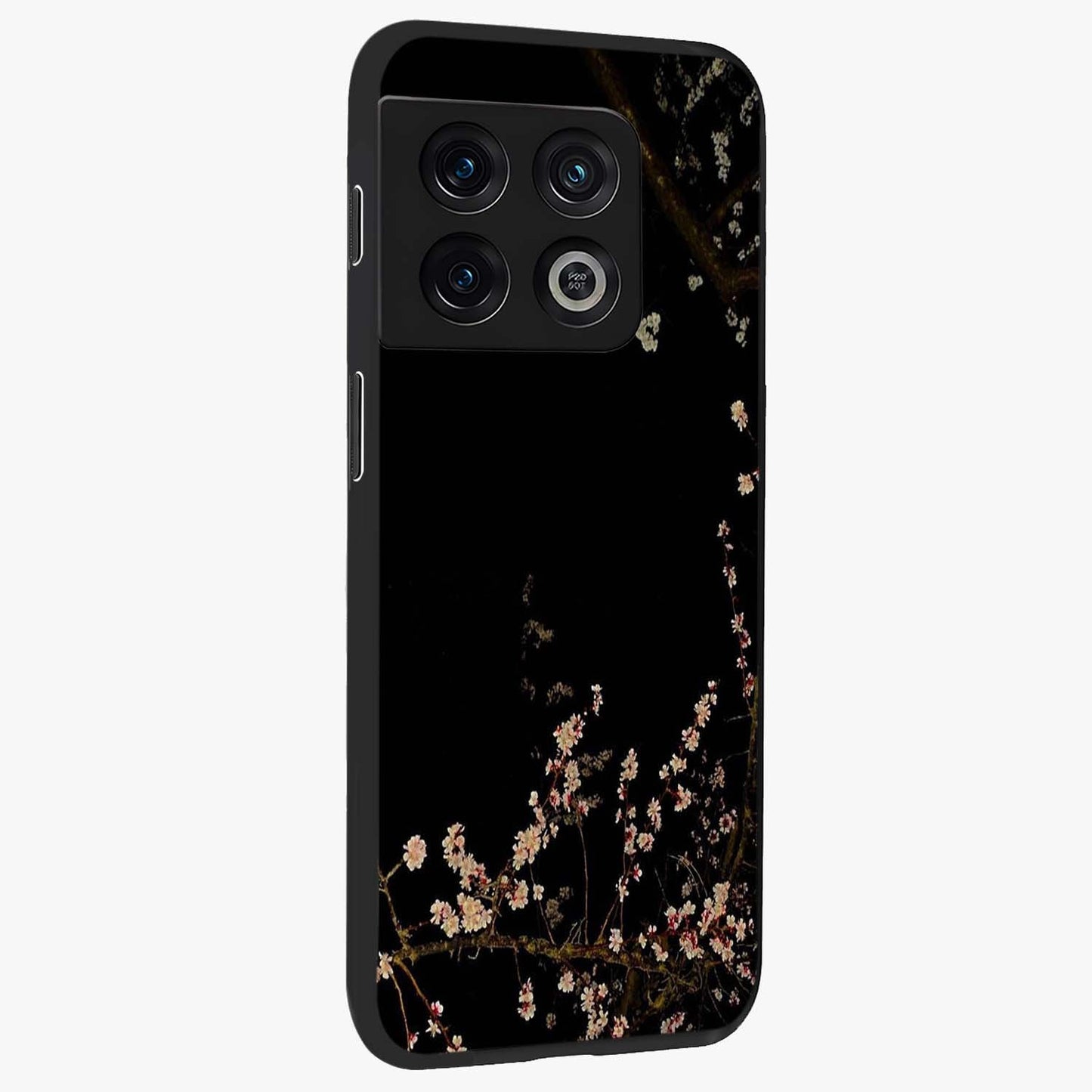 Petal Moon Light With Custom Name Glass Case upright view showcasing elegant floral moon artwork with personalized aesthetic.