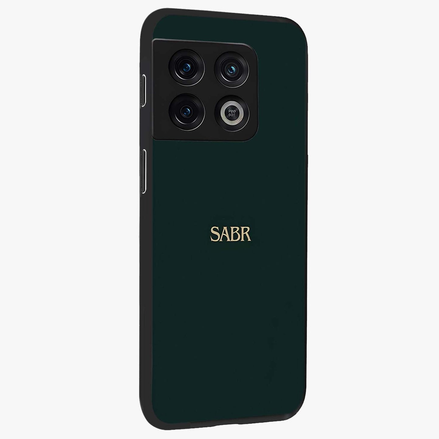 Sabr Minimal Patience Glass Case upright view showcasing calm minimalist artwork with motivational patience theme.