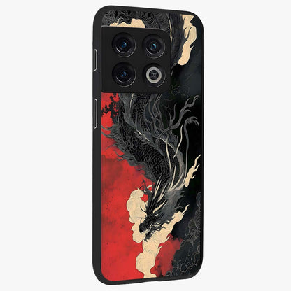 Shadow Dragon Fury Glass Case upright view showcasing intense dragon artwork with dramatic shadow theme.
