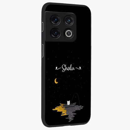 Silent Night Row Glass Case upright view showcasing tranquil night artwork with serene landscape theme.