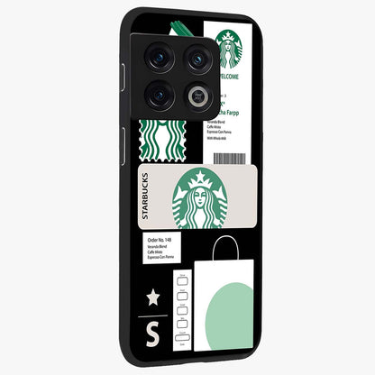 Starbucks Mocha Glass Case upright view showcasing trendy coffee inspired artwork with modern lifestyle theme.