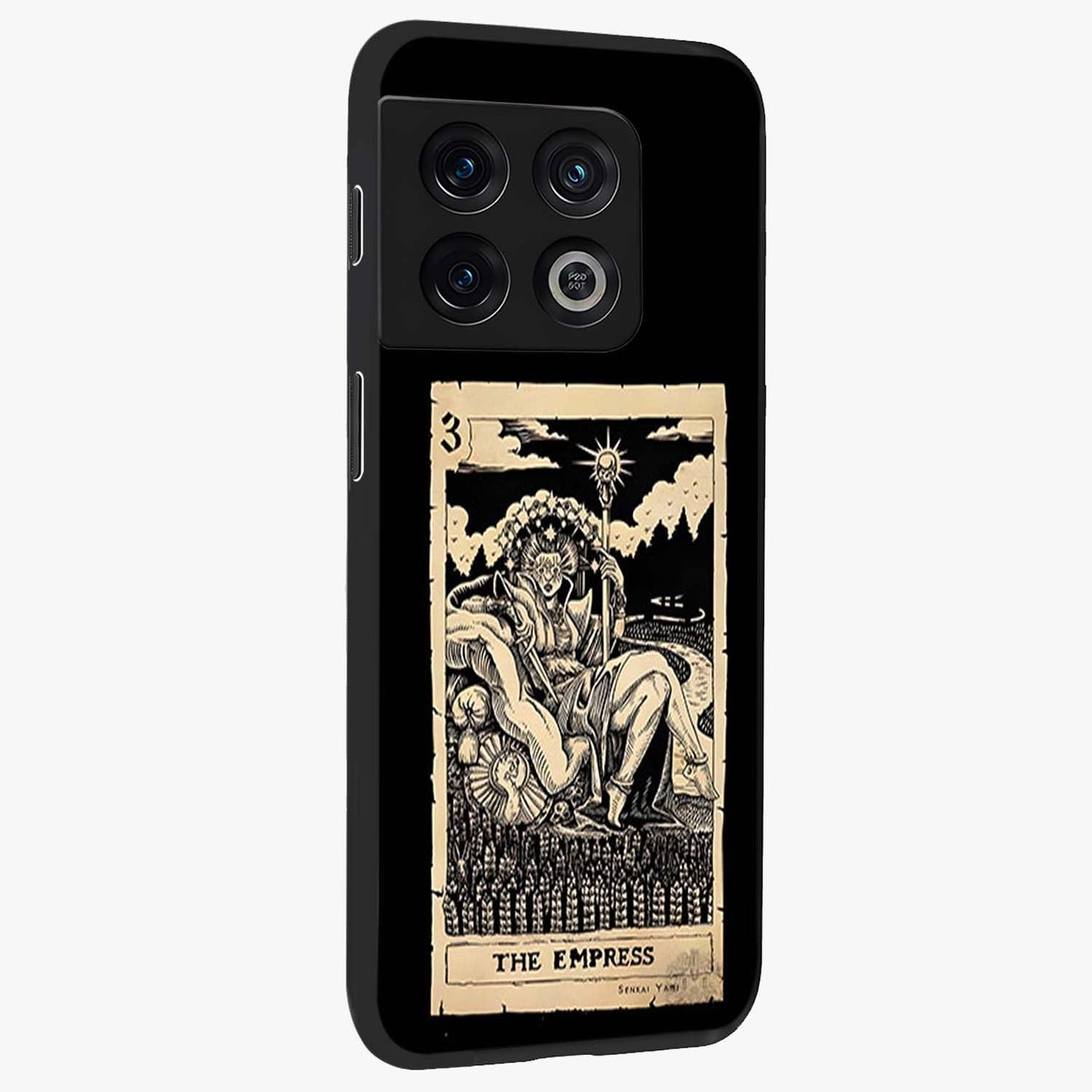 The Empress Glass Case upright view showcasing powerful empress themed artwork with luxurious artistic theme.