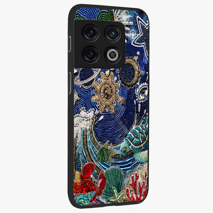 Universe Underwater Spark Glass Case upright view showcasing magical underwater galaxy artwork with vibrant cosmic theme.