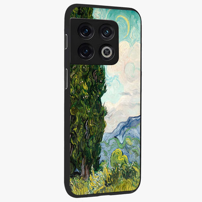 Van Gogh Vintage Art Glass Case upright view showcasing elegant vintage painting artwork with artistic heritage theme.