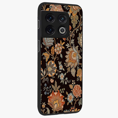 Vintage Floral Dream Glass Case upright view showcasing delicate floral artwork with timeless vintage theme.