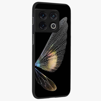 Whispers Of Wings Glass Case upright view showcasing elegant wing artwork with light airy theme.