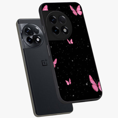 Blinking Butterfly Glass Case for 1+11R captured at a warm angle highlighting soft wing details, gloss, and edge clarity.