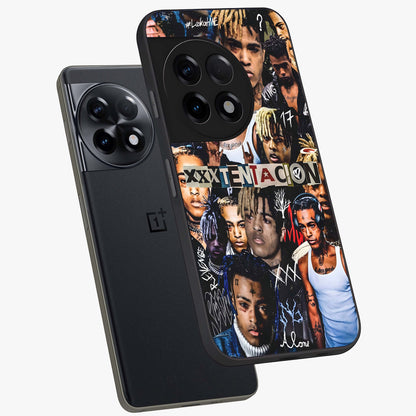 Broken Fame Diaries Glass Case for 1+11R angled mockup showcasing glossy finish and edgy aesthetic design