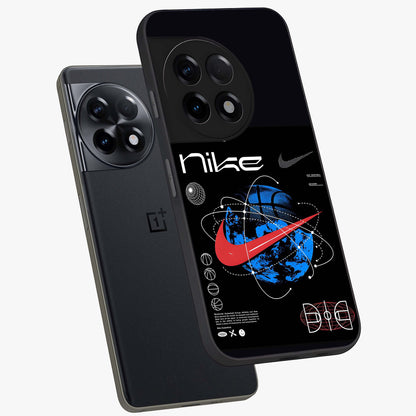 Gravity Sports Fusion Glass Case for 1+11R angled mockup showcasing glossy finish and high energy detailing