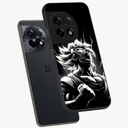 Limitless Power Unleashed Glass Case for 1+11R angled mockup showcasing glossy finish and dramatic power detailing