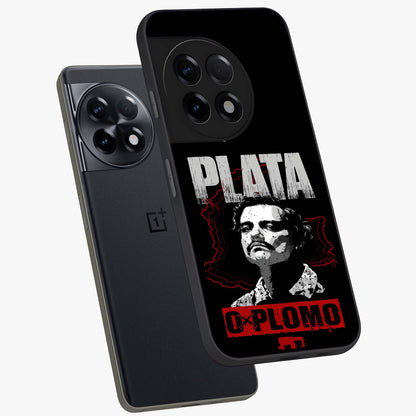 Notorious Crime Empire Glass Case for 1+11R angled mockup showcasing glossy finish and dark urban tones