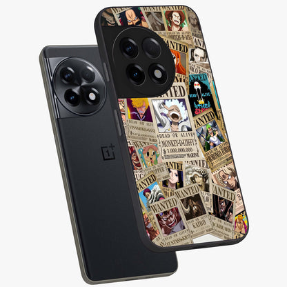 Pirate Wanted Legends Glass Case for 1+11R angled mockup showcasing glossy glass finish and dramatic vintage tones