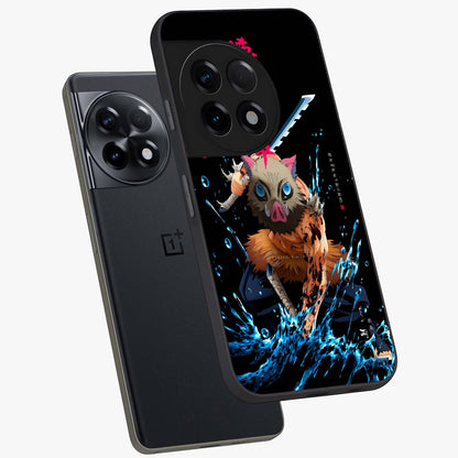 Savage Blade Warrior Glass Case for 1+11R angled mockup showcasing glossy finish and sharp combat detailing