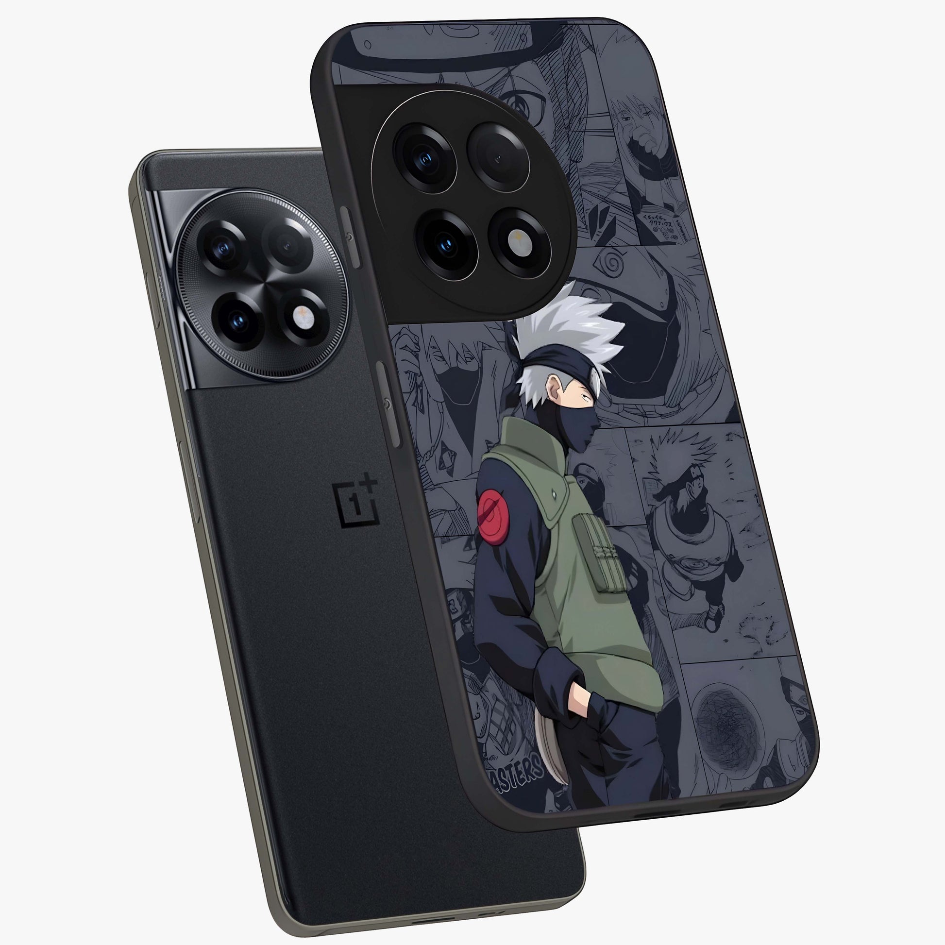 Silent Tactical Master Glass Case for 1+11R angled mockup showcasing glossy finish and bold combat detailing