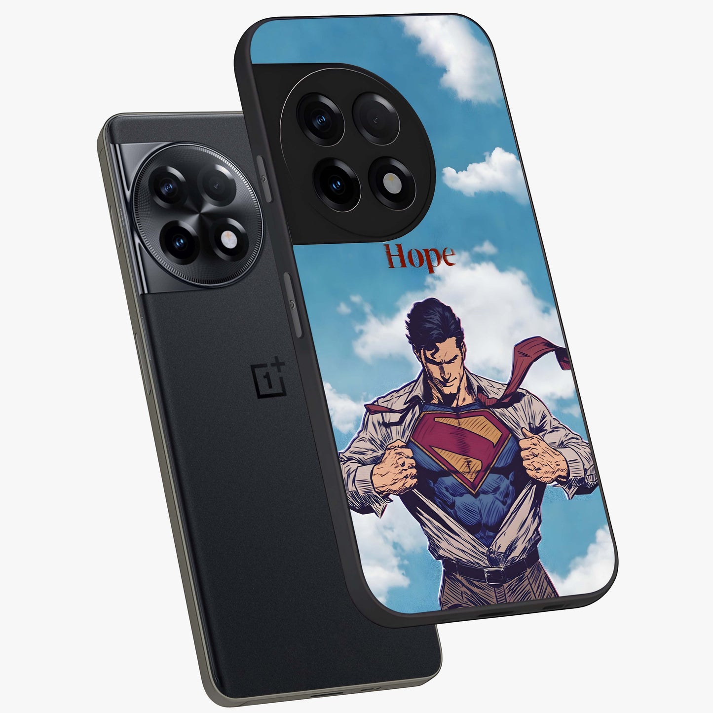 Symbol of Hope Glass Case for 1+11R angled mockup showcasing glossy finish and uplifting design tones