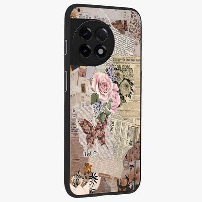 Butterfly News Bloom Glass Case for 1+11R side perspective highlighting intricate bloom details and premium finish