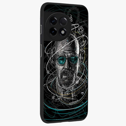 Chaotic Mind Genius Glass Case for 1+11R side perspective highlighting creative detailing and premium edge finish