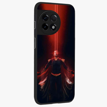 Crimson Vision Ascension Glass Case for 1+11R side perspective highlighting intense color depth and sleek build