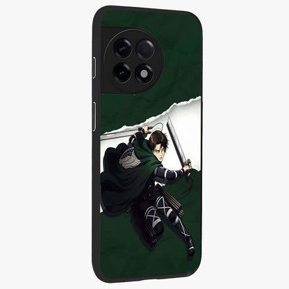 Emerald War Vanguard Glass Case for 1+11R side perspective highlighting dramatic textures and premium edges