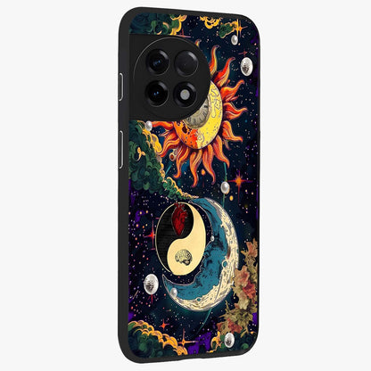 Future Universe Glass Case for 1+11R side perspective highlighting dynamic galaxy textures and premium edges
