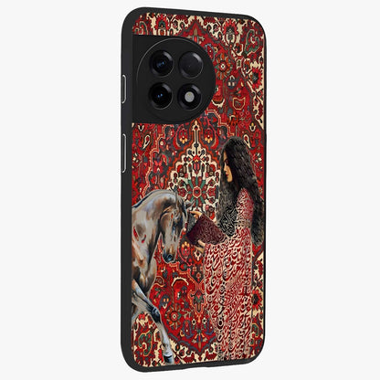 Girl With Horse Glass Case for 1+11R side perspective highlighting graceful equestrian detailing and smooth build