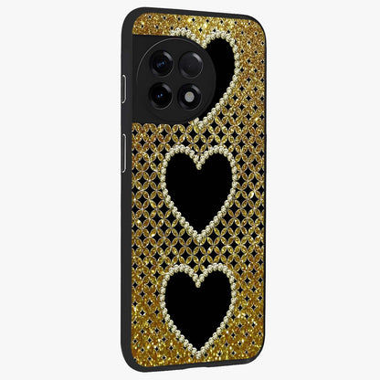 Golden Leaf Dreams Glass Case for 1+11R side perspective highlighting delicate leaf textures and smooth build