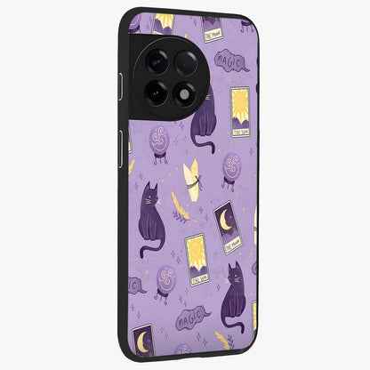 Humble Magic Cats Glass Case for 1+11R displayed upright for cute mystical visibility and premium finish.