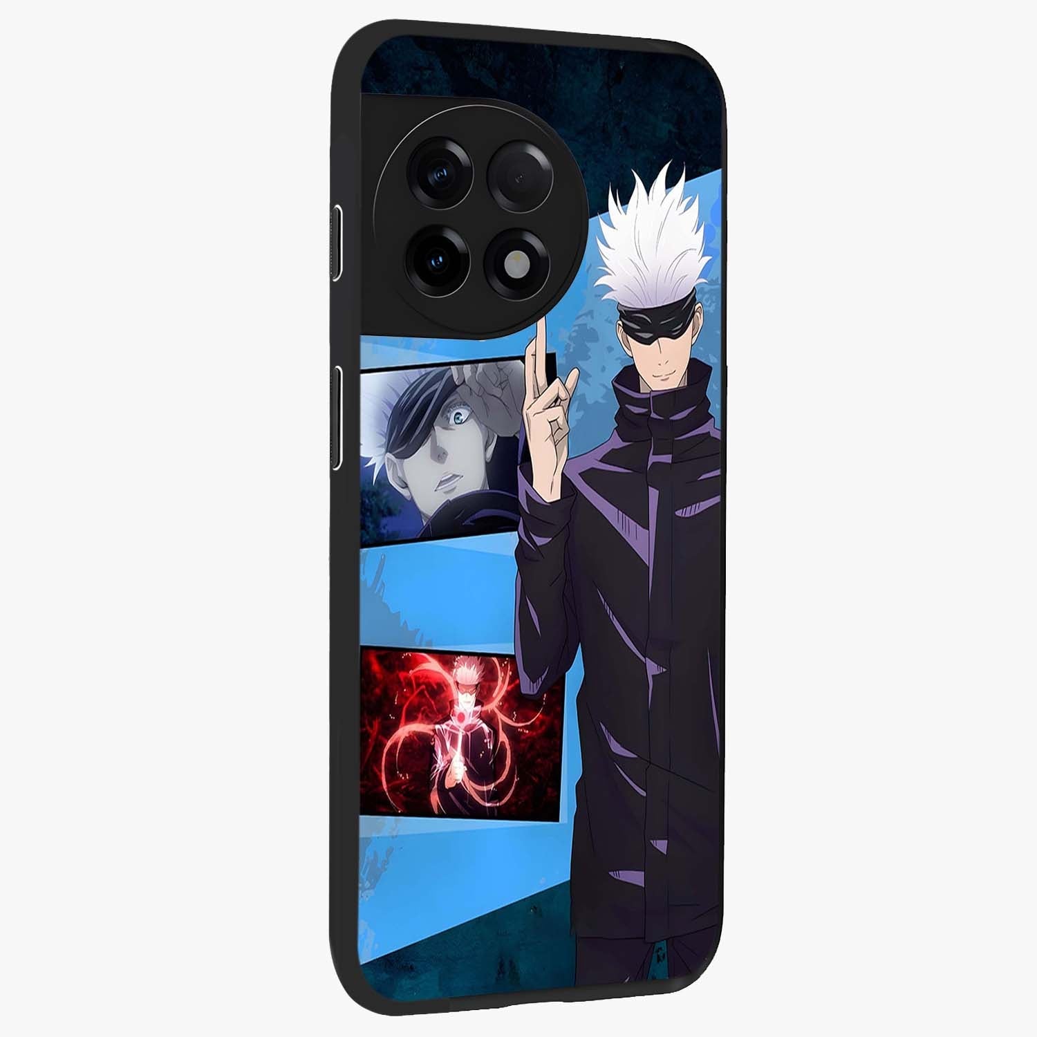 Infinite Curse Sorcerer Glass Case for 1+11R displayed upright for intense fantasy visibility and premium finish.
