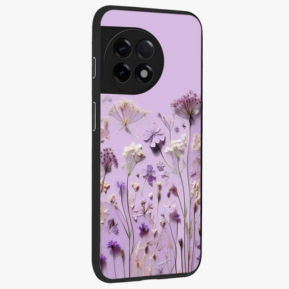 Lavender Blossom Dream Glass Case for 1+11R side perspective highlighting gentle bloom detailing and premium edges