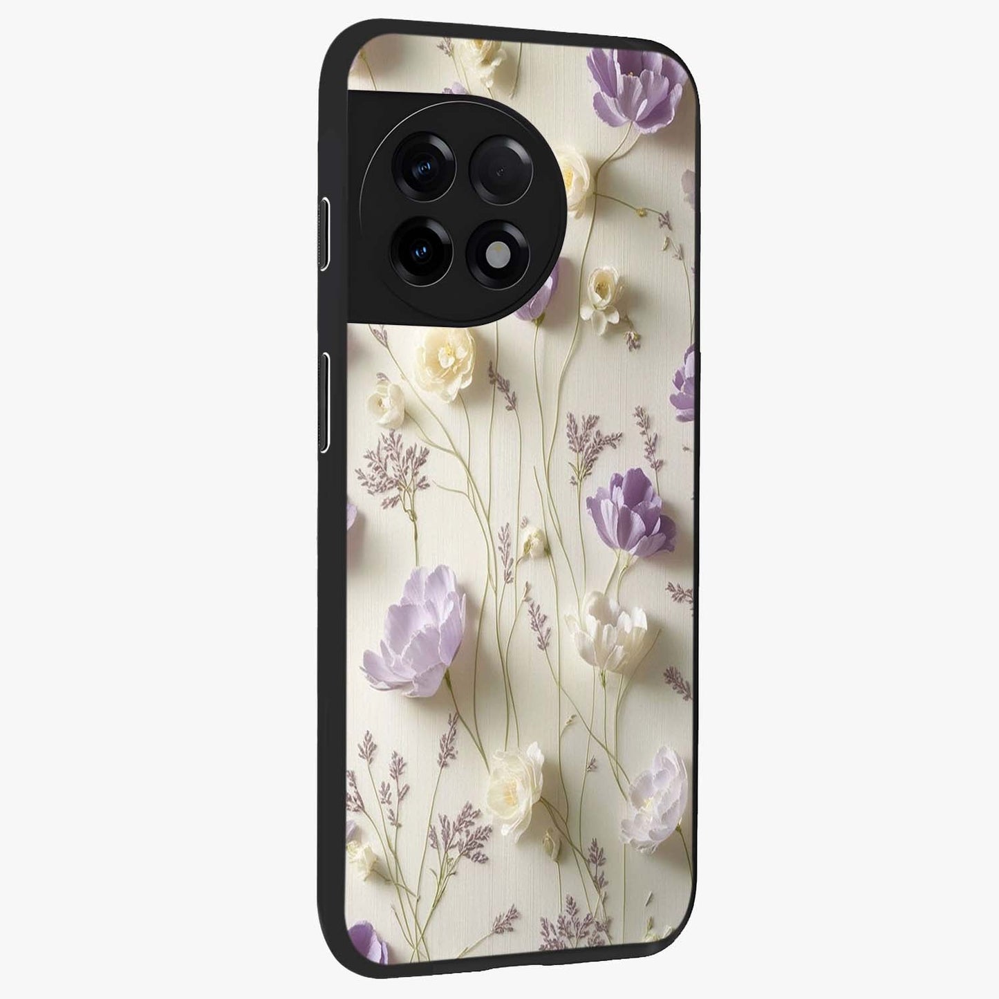 Lilac Breeze Harmony Glass Case for 1+11R side perspective highlighting calming textures and premium build