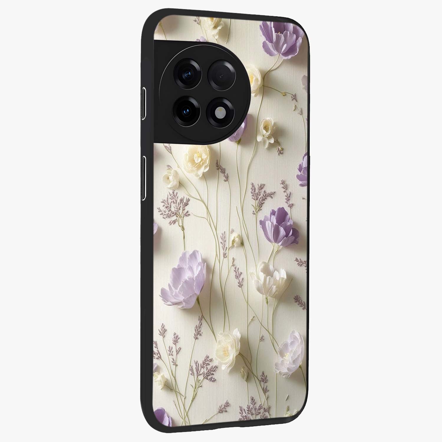 Lilac Breeze Harmony Glass Case for 1+11R side perspective highlighting calming textures and premium build