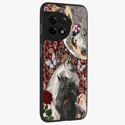 Moonlit Royal Stallion Glass Case for 1+11R side perspective highlighting refined equestrian detailing and premium edges