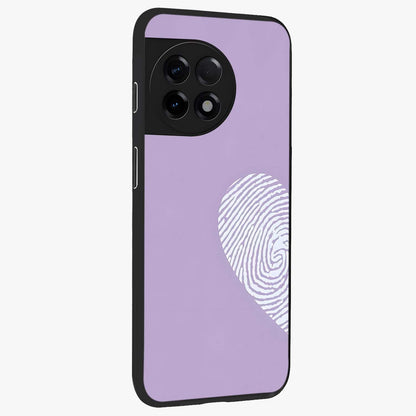 One Heart Identity Glass Case for 1+11R side perspective highlighting clean detailing and sleek premium build