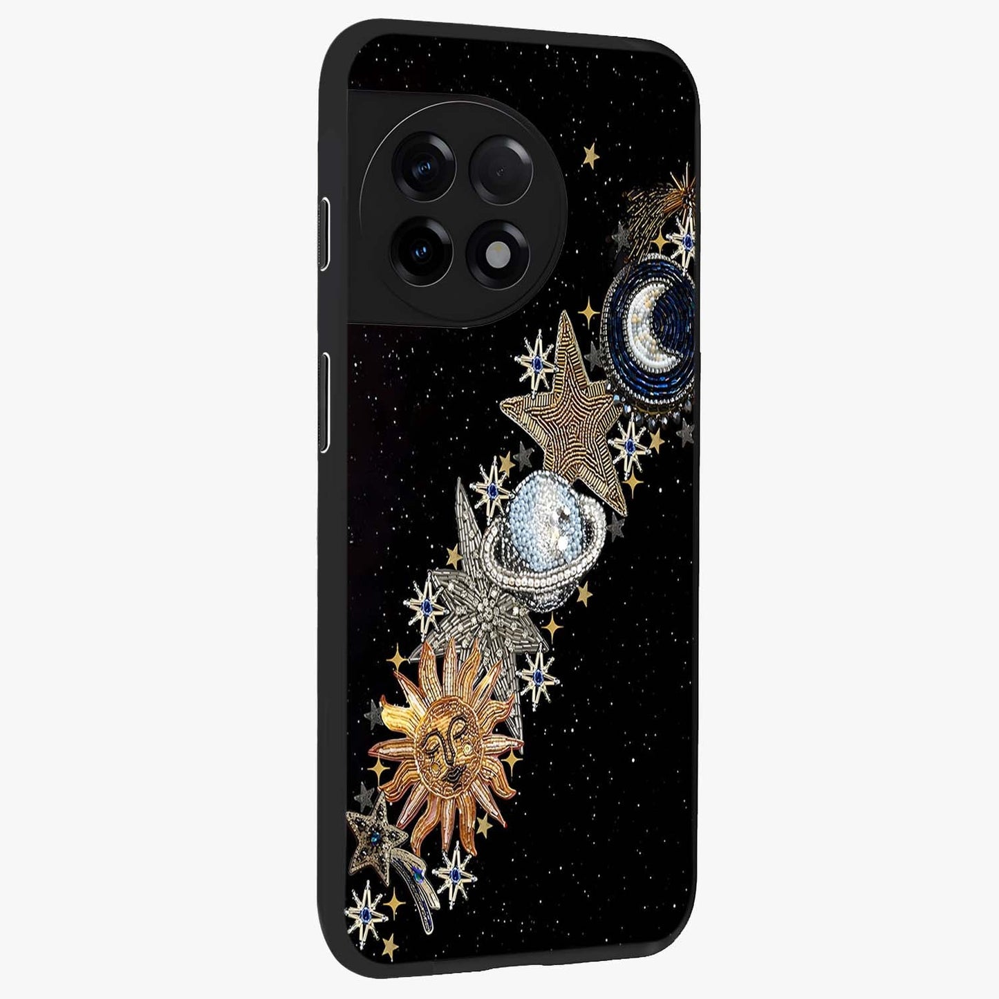Pearls Universe Object Glass Case for 1+11R side perspective highlighting refined textures and sleek premium build
