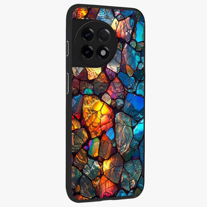 Shattered Light Glass Case for 1+11R side perspective highlighting dynamic textures and premium edges