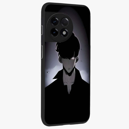Silent Shadow Awakening Glass Case for 1+11R side perspective highlighting sharp textures and sleek premium build