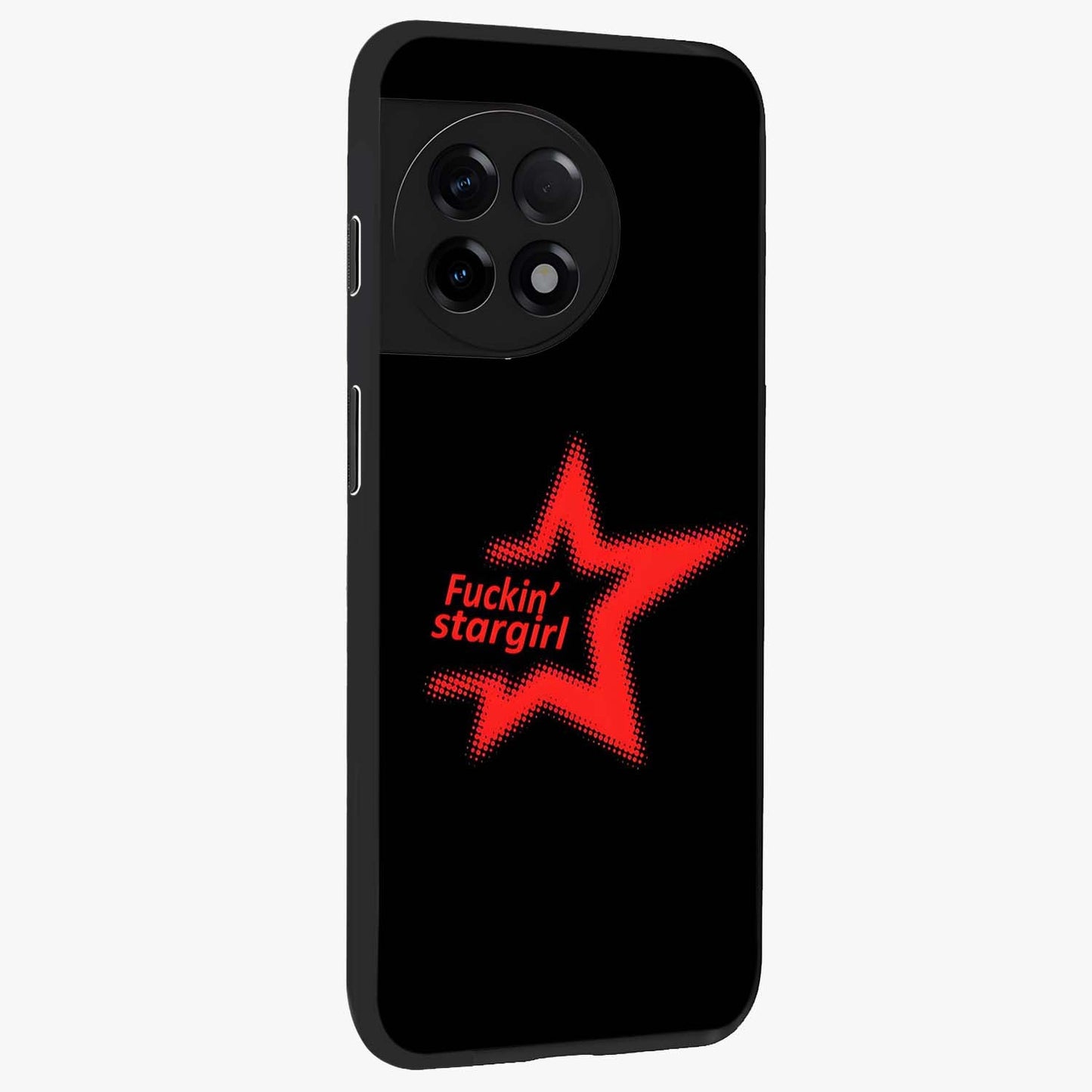 Starboy and Stargirl Energy Glass Case for 1+11R side perspective highlighting dynamic illustration textures and premium edges